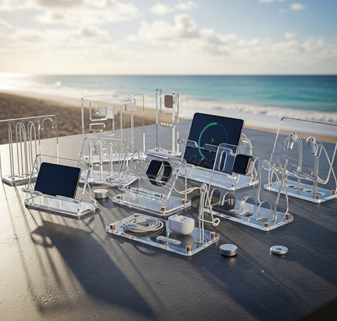 Custom Acrylic Charging Stations and Tech Stands
