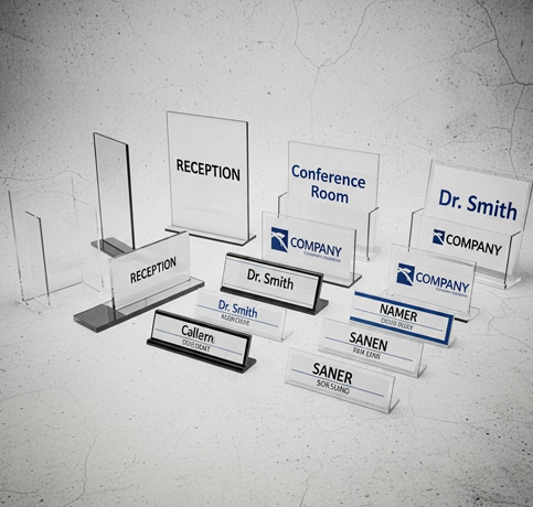 Custom Acrylic Sign Holders & Nameplates