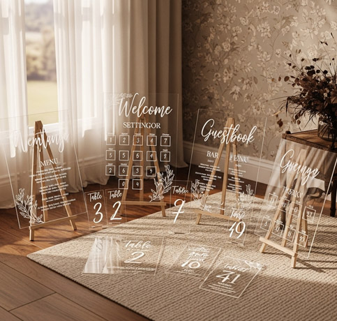 Custom Acrylic Wedding and Event Signage