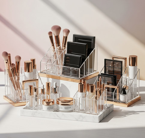 Custom acrylic Makeup and Skincare Organizers