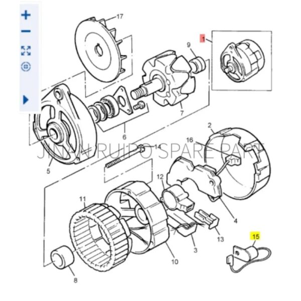 Perkins 2871A141 Alternator